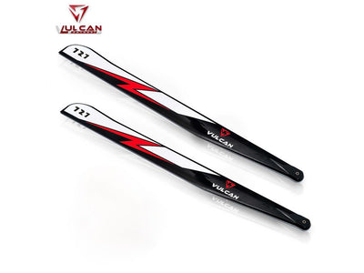 VULCAN ROTORS 727mm EVO VP Precision Main Rotor Blades (Red) : VMB-727EVOVP-R