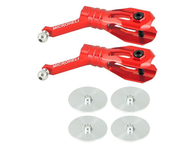 Aluminium Main Blade Grip W/ Thrust Bearing (Red) - Blade Revolution 235 CP : MH-235C102