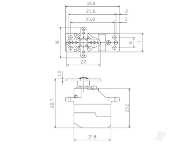Futaba S3157 Micro Digital Servo 1.7kg 0.09s 4.8V - 6V : FUT05102421-3
