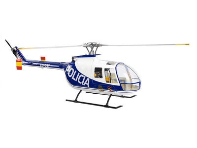 Flywing BO-105 RTF 4 Blade Head - Blue : FW-BO105-RTF-BLUE