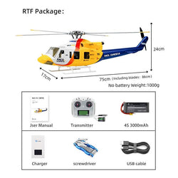 Flywing Bell 412 V4 Military Rescue Helicopter : FW-BELL412V4