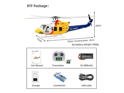 Flywing Bell 412 V4 Military Rescue Helicopter : FW-BELL412V4