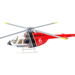 Flywing Bell 206 RTF 4 Blade Head - Red : FW-B206-V4-RTF