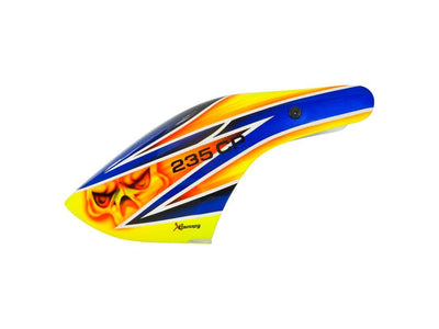 Microheli XCanopy Airbrush Fibreglass Angry Owl Canopy - Blade Revolution 235 CP : XCB235C303