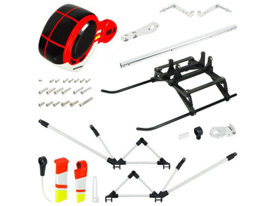 Airbrush Fibreglass Hughes 300 Scale w/ Landing Gear (Red) - GOOSKY S1 : MH-GSS1-SH34