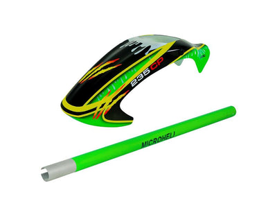 Airbrush Fiberglass King Cobra Canopy W/ Aluminum Tail Boom - Blade Revolution 235 CP : MH-235C080BKC