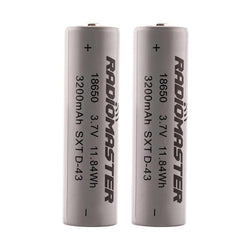 RadioMaster 18650 3200mAh 3.7V Battery (2) for TX16S/Boxer/TX12/Pocket/MT12 Radios : HP0157.18650-3200