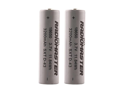 RadioMaster 18650 3200mAh 3.7V Battery (2) for TX16S/Boxer/TX12/Pocket/MT12 Radios : HP0157.18650-3200