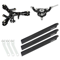 CNC Triple Carbon Fibre Blades Conversion Set (Black) - Blade Revolution 235 CP : MH-235C401TBC
