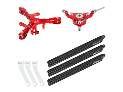 CNC Triple Carbon Fibre Blades Conversion Set (Red) - Blade Revolution 235 CP : MH-235C101TBC