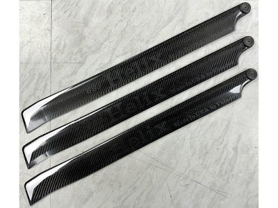 Helix 3-Blade 695mm Main Carbon Blades (Second Hand) : MHSH70