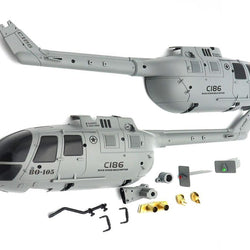 RC ERA C186 B105 Plastic Body Shell Set (Gray) : SC4001067-G