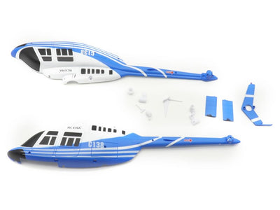 RC ERA C138 Bell206 Fuselage Set (Blue) : SC4001230-B