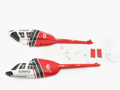 RC ERA C138 Bell206 Fuselage Set (Red) : SC4001230-R