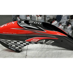 SAB Goblin 700 Canomod Airbrush Canopy - Red/Carbon (Second Hand) : MHSH86