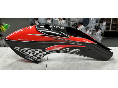 SAB Goblin 700 Canomod Airbrush Canopy - Red/Carbon (Second Hand) : MHSH86