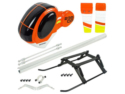 Airbrush Fibreglass Hughes 300 Scale W/ Landing Gear (OR-WT) - Blade Revolution 235 CP : MH-235C-SH34