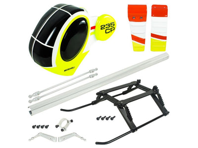 Airbrush Fibreglass Hughes 300 Scale W/ Landing Gear (Yellow) - Blade Revolution 235 CP : MH-235C-SH33