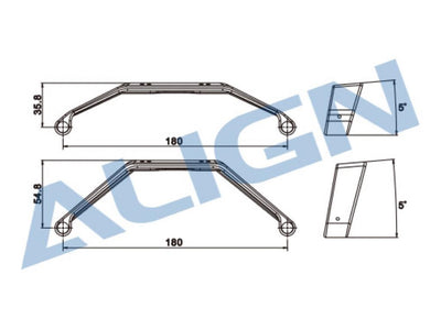 Align Landing Skid - Black : H70F001XAT