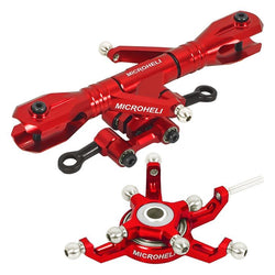 Microheli Precision CNC Aluminium Flybarless Head System (Red) - BLADE 230S/V2/Smart : MH-230S102F