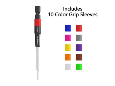 XLPower Quick-Hex Tip 1.5mm — Precision Hex Driver Bit (10 Colour Sleeves Included) : XLT-03