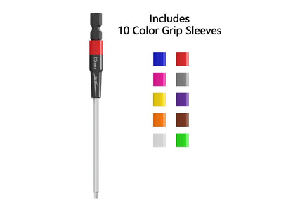 XLPower Quick-Hex Tip 2.5mm — Precision Hex Driver Bit (10 Colour Sleeves Included) : XLT-07