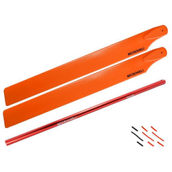 Aluminium Tail Boom W/250mm Main Blade Extension Combo (Red) - Blade 230S/V2/Smart : MH-230S-TMCR