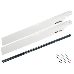 Aluminium Tail Boom W/250mm Main Blade Extension Combo (Black) - Blade 230S/V2/Smart : MH-230S-TMCB