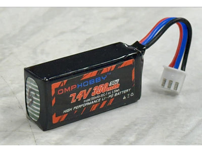 OMP 7.4V 350mAh 50C LiPo Battery (Second Hand) : MHSH109 - Parcel - MHSH109