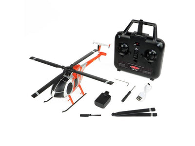 Twister MD 500 Scale 250 Helicopter with 6 Axis Stabilisation/Altitude Hold (Red/Silver) : TWST1003C