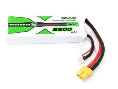 ManiaX 11.1V 2200mAh 30C Lipo Battery Pack : MX2200-3S-30