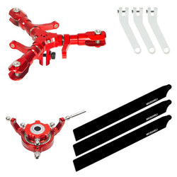 CNC Triple Plastic Blades Conversion set (RED) - OMPHOBBY M2 V3 PRO : MH-M2V3101TBK
