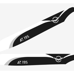 Azure 195mm Main Blades (AZ-195/Plastic) : AP101195