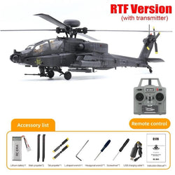 RC ERA C170 AH-64 Apache 1:48 Auto Stabilised Helicopter (Dark Grey) : RCE-C170DG