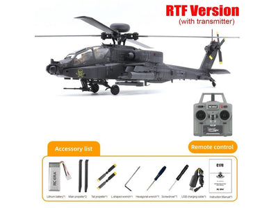 RC ERA C170 AH-64 Apache 1:48 Auto Stabilised Helicopter (Dark Grey) : RCE-C170DG