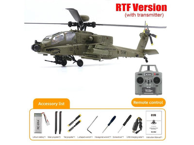 RC ERA C170 AH-64 Apache 1:48 Auto Stabilised Helicopter (Green) : RCE-C170G