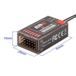 RadioMaster ER6 2.4GHz ELRS PWM Receiver : HP0157.RX-ER6-LBT