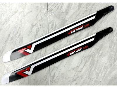 VENTURE 601mm Carbon Main Blades - Red (Second Hand) : MHSH76