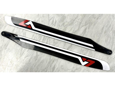 VENTURE 601mm Carbon Main Blades - Red (Second Hand) : MHSH76