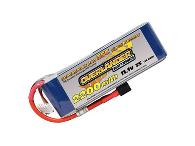 Overlander 2200mAh 11.1V 3S 35C Supersport Pro LiPo Battery (Deans): 2567
