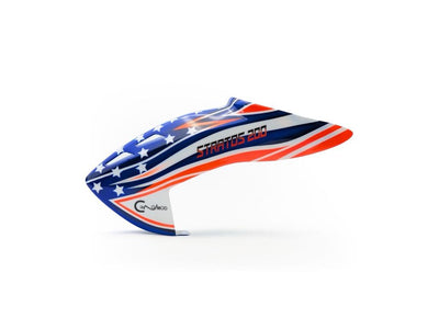 Canomod Airbrushed Fiberglass Canopy for XLPower Stratos 200 (American Patriot) : CNM-F1025