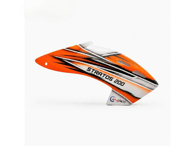 Canomod Airbrushed Fiberglass Canopy for XLPower Stratos 200 A1 (Orange) : CNM-F1058