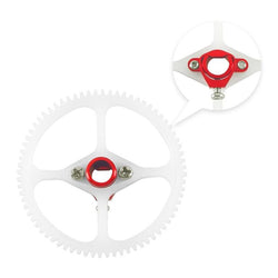 CNC Delrin Main Gear W/Hub Set (Red) - Blade Revolution 90 FP : MH-90FP168