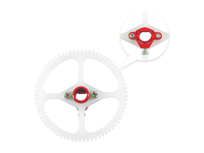 CNC Delrin Main Gear W/Hub Set (Red) - Blade Revolution 90 FP : MH-90FP168