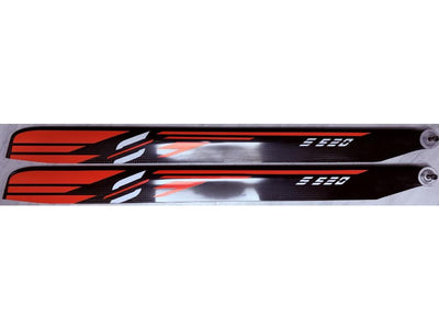 SAB 520mm Orange Carbon Main Blades (S520-O) (Second Hand) : MHSH16
