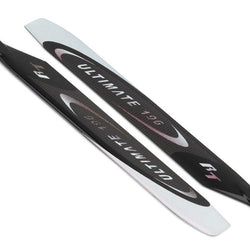 RotorTech 196mm "Ultimate" Carbon Fibre Main Blade Set : RT-196-ULTIMATE
