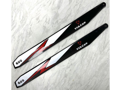 Vulcan Rotors 600mm Precision Main Blades - Red (Second Hand) : MHSH84