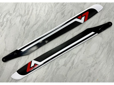 VENTURE 582mm Premium Carbon Main Blades - Red (Second Hand) : MHSH76