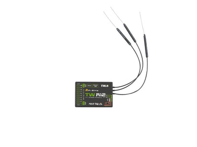 FrSky Twin TW R12 Receiver w/12 Channel Ports : 03022033