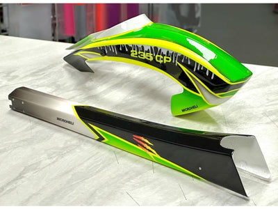 Microheli Blade Revolution 235 CP Green Scratch Fuselage Combo (Second Hand) : MHSH127